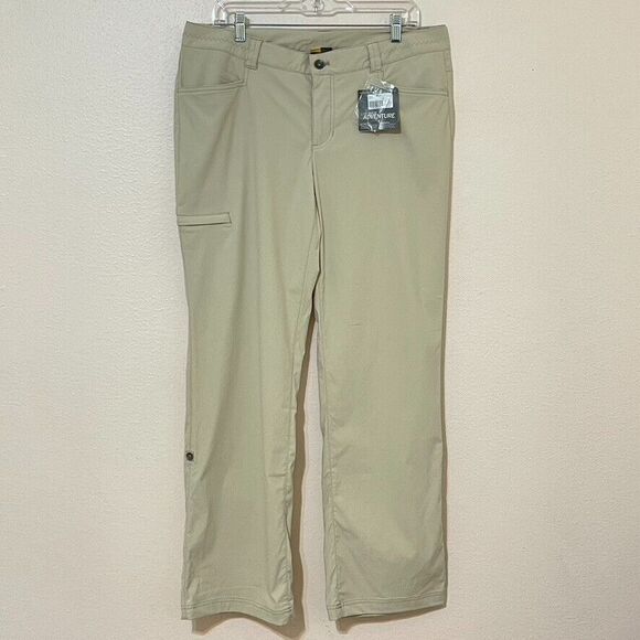NWT Eddie Bauer Women's Travex Horizon Oyster Pants Size 12 Flexion Travex - Picture 1 of 10